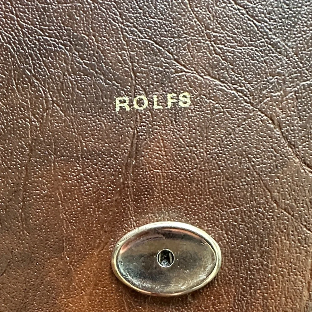 Rolfs Vintage Clutch large Dark Brown Leather Bag